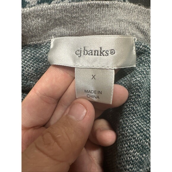 Christopher & Banks Houndstooth Preppy Sweater Cardigan Fall/ Christmas - Picture 7 of 8